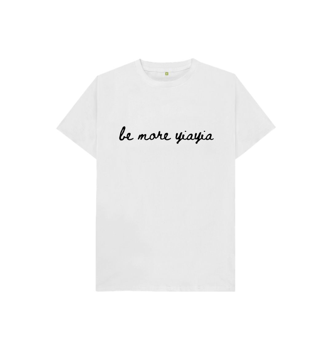 White be more yiayia t-shirt (kids)